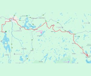 Laurentians - Petit Train du Nord Bicycle Tour - Day 2 Map
